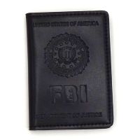 Leather Wallet ID Card Driving License ID Card Holder Case With FBI Stamp Card Holders