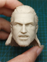 16 Scale Angry Warriors Head Sculpt สำหรับ12นิ้ว Action Figure ตุ๊กตา Unpainted Head Sculpt No.406