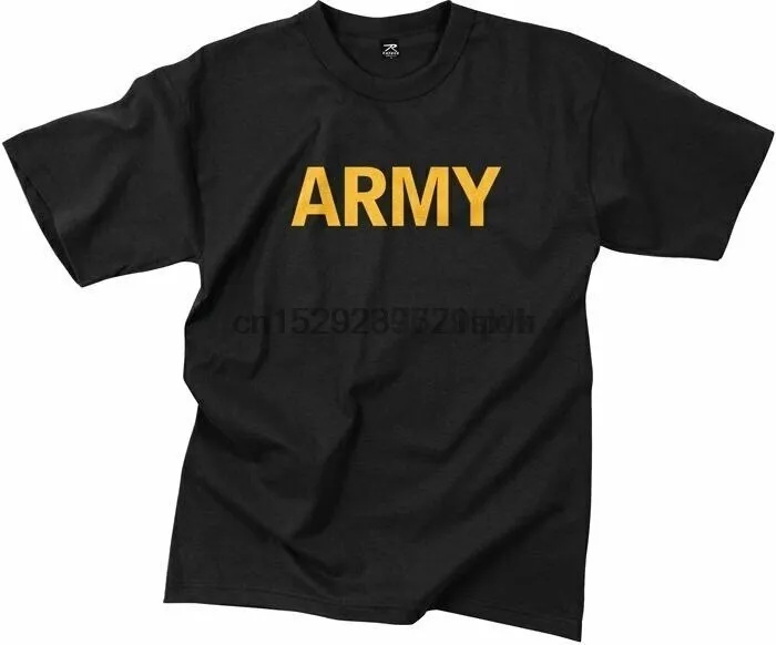 Black Army Workout Pt TShirt Physical Training Apfu Gym Tactical