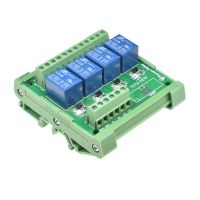 【YF】▤๑﹍  4 Channels relay module Rail Mount SRD-05VDC-SL-C SRD-12VDC-SL-C SRD-24VDC-SL-C 10A 5V 12V 24V PNP NPN  1NO 1NC