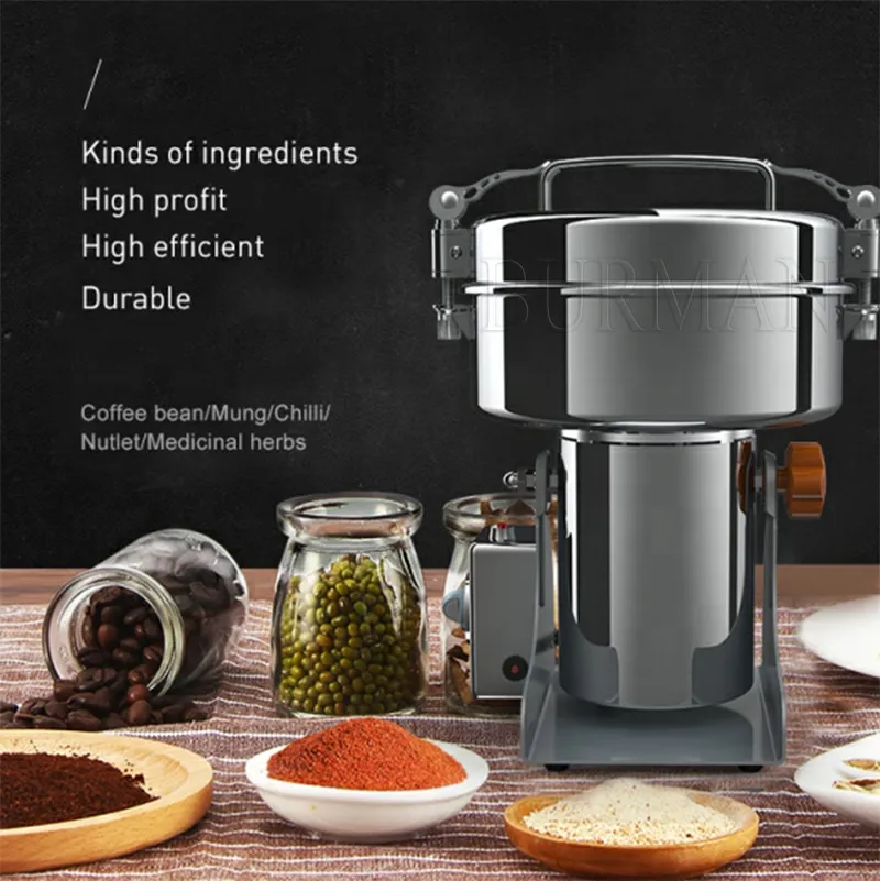 750g Electric Grain Mill Herbs Grinder Safety Upgraded Spice Grinder  Pulverizer