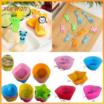 40pcs/lot Silicone Lunch Box Dividers Food Container Bento Bundle Lunch Box  Dividers for Kids Lunch Accessories