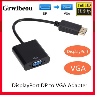 GRWIBEOU DisplayPort Display Port DP to VGA Adapter Cable Male to Female Converter for PC Computer Laptop HDTV Monitor Projector