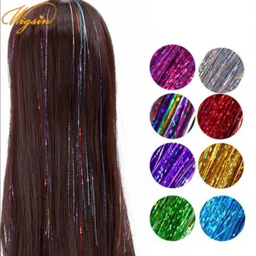 Pelo Synthetic Colored Hair Extensions Strip Hair Streaks for Women Girls  Set Of 2 Pcs Purple  Amazonin Beauty