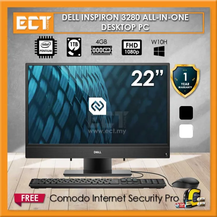 Dell Inspiron 22 (3280) AIO Desktop PC (Pentium Gold G5405  2.30Ghz1TB4GB21.5 FHDW10) | Lazada
