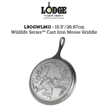 Cast Iron Cookware Lodge Wildlife Series Griddle 10.5 Moose