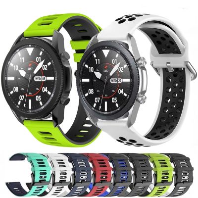 Tali Silikon untuk Samsung Galaxy Watch 3 4 5 Gear S3 Amazfit GTR Jam Tangan Olahraga Gelang Pengganti untuk Huawei Watch GT2/3 Pro