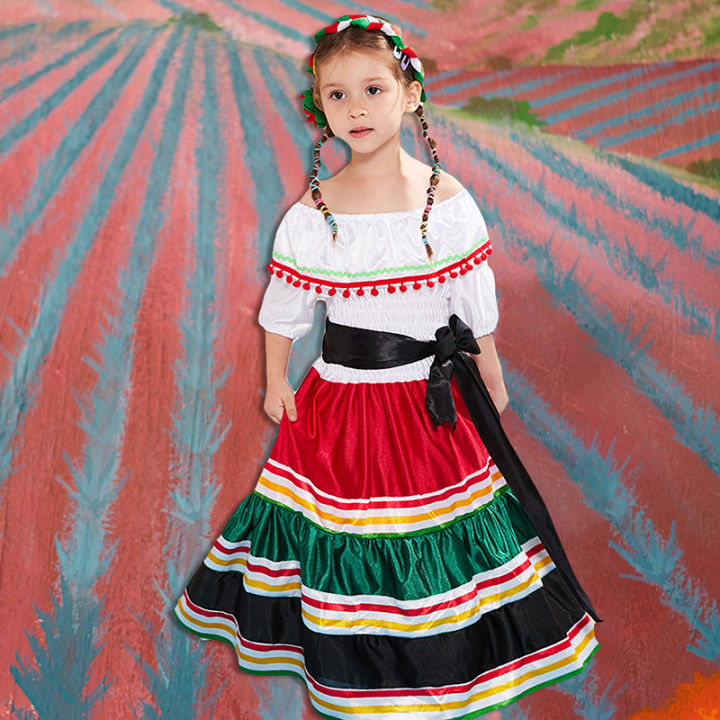 Lily Sshop Kids Girls Halloween Costume Traditional Mexican Dress With   B5784ce7aa879140be4e541eff3c61bc  720x720q80 