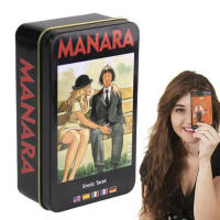 ไพ่ทาโรต์ของ Manara การ์ดสำหรับคลาสสิกแบบดั้งเดิมไพ่ทาโรต์ดาดฟ้าไพ่ทาโรต์กับคู่มือโชคลาภบอกทำนายการ์ดเกมกระดาน