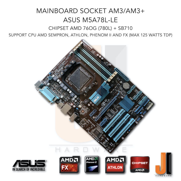 mainboard-asus-m5a78l-le-socket-am3-am3-125-watts-tdp-มือสอง