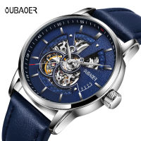 OUBAOER Luxury Automatic Mechanical Watch Leather Business Watches Original Men Watch Top Brand Clock Men Relojes Masculino