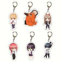 20PcsLot Popular Manga Chainsaw Man Anime Keychain Pochita Power Angel Key Chain Bag Pendant Acrylic Keyring Fans Collection