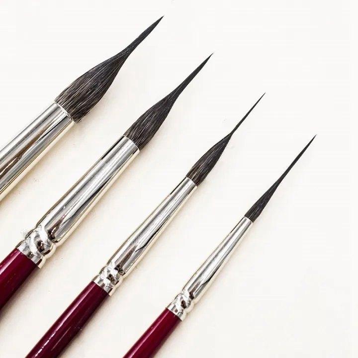 Squirrel Hair Long NeedleSharp Liner Paint Brush Artist Fine Point