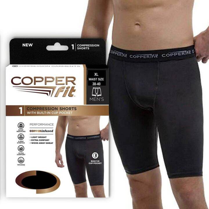 กางเกงออกกำลังกาย Copper Fit Compression Shorts รุ่น CopperFitLeg