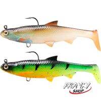 ชุดปลาแชดและปลาโรชพร้อมตกปลาแบบหลายสีสำหรับตกปลานักล่า LURE FISHING SOFT SHAD LURE ROACH RTC 90 ROACH / FIRETIGER