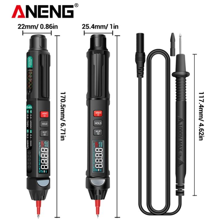 aneng-a3008-digital-6000-counts-intelligent-professional-multimeter-sensor-pen-tester-current-meter-non-contact-voltmeter