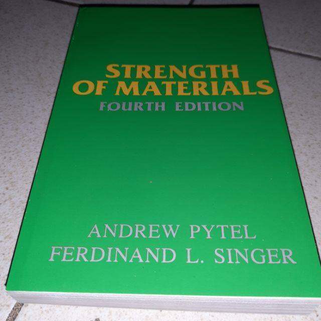 STRENGTH OF MATERIALS 4TH EDITION BY PYTEL SINGER Lazada PH