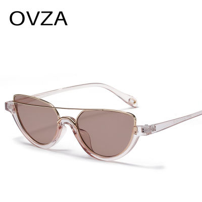 OVZA แว่นกันแดดแว่นกันแดดผู้หญิงแบบโบฮีเมียนสำหรับผู้หญิง,S2076สีดำ UV400ป้องกันรังสียูวี