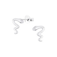 Silver thai   Tiny snake stud earrings oxidized silverเครื่องประดับเงินแท้925ต่างหูรูปงูเล็กเงินแท้ใส่เที่ยวก็เก๋คะ