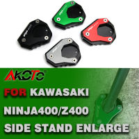 สำหรับ KAWASAKI NINJA400 NINJA 400 Z400 2018 2019 2020 2021 2022 CNC Kickstand ขาตั้ง Extension Pad แผ่นขยาย