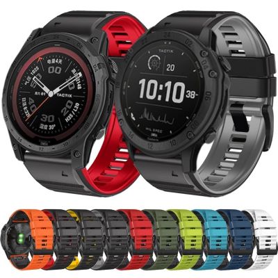 สายนาฬิกา26 22มม. สำหรับ Garmin Fenix 6 6X Pro 5 5X Plus Epix 2 3HR 7X Fenix7ซิลิโคนสายรัดข้อมือถอดออกได้อย่างรวดเร็ว