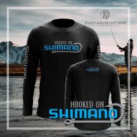 ♗ SHIMANO เสื้อยืดแขนยาว ตัวสั้น ไมโครไฟเบอร์ แบบแห้งเร็ว สําหรับตกปลา