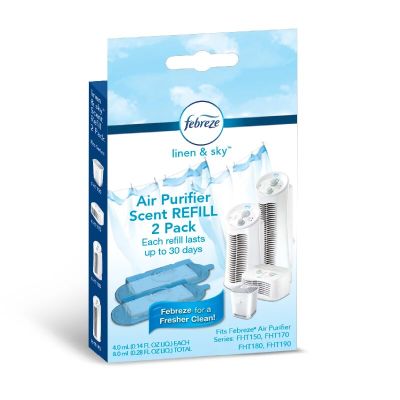 Febreze Tower Air Purifier with Linen & Sky Scent Cartridge Value Bundle