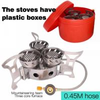 Hot Outdoor Camping Stove Tourist Burner Mini Super Windproof Portable Gas Cooker High Power Camping Equipment For Picnic 11000W