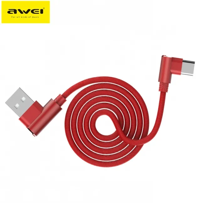 Awei CL35 Type C 2.4A Fast Charging L Type Data Cable Charger 1.5M for