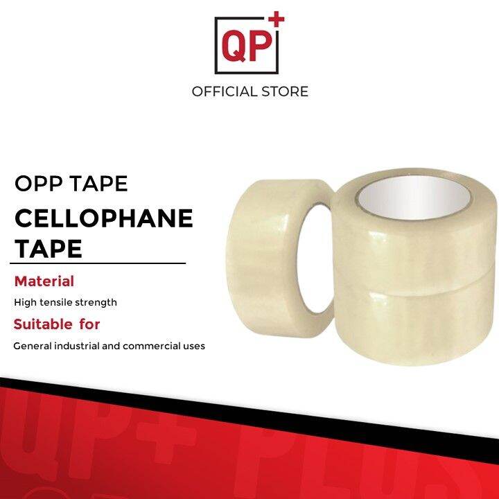 OPP TAPE CELLOPHANE TAPE SELEFON TAPE PACKAGING Tape 48mm x 100m Lazada