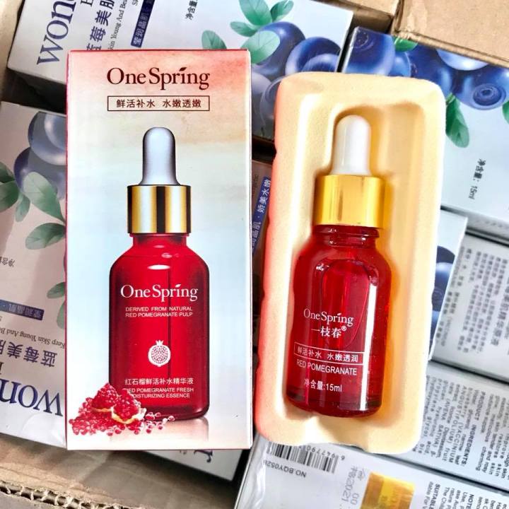 พร้อมส่ง-one-spring-เซรั่มทับทิมตัวดัง-ขวดแดง-15-ml-การันตีแท้-รอยสิว-ฝ้ากระ-จุดด่างดำ-หน้าขาวใส