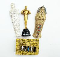 Resin Fridge Magnet 3D Magnetic Refrigerator Stickers Egypt Pharaoh Mummy fridge magnets Hollywood Oscars Golden Man Souvenir