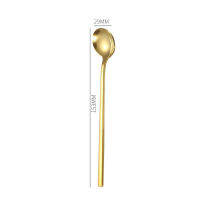 Accessories Dessert Stirring Tableware Small Head Kitchen Cream Ice Round Long Handle Stainless