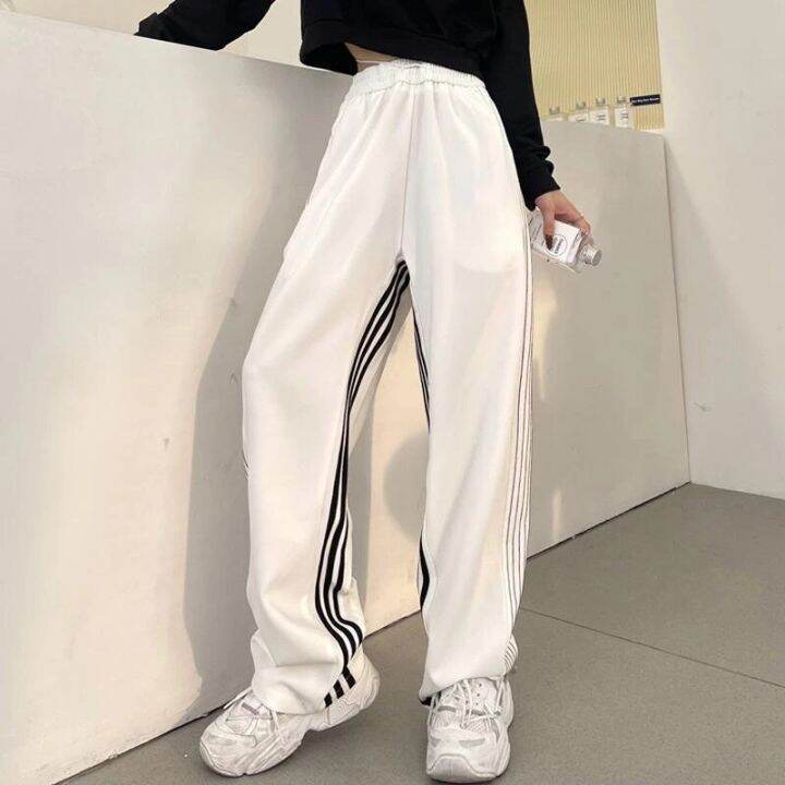 mexzt-striped-joggers-sweatpants-women-streetwear-high-waist-casual-wide-leg-pants-korean-loose-drawstring-sports-trousers-new