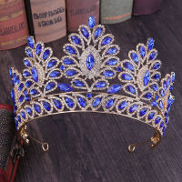 Big Baroque Crystal Tiaras Wedding Crown for Brides Women Hair Accessories Headpieces Princess Pageant couronne mariage FORSEVEN