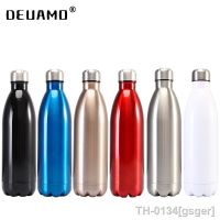 ❄✎™ gsger Garrafa térmica personalizada Frascos de vácuo água aço inoxidável Copos esportivos portáteis 350 ml 500 750 1000ml