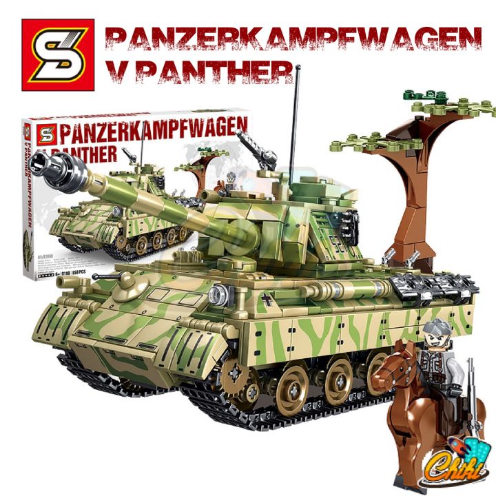 ตัวต่อ-รถถัง-panzerkampfwagen-v-panther-sy0108-จำนวน-858-ชิ้น