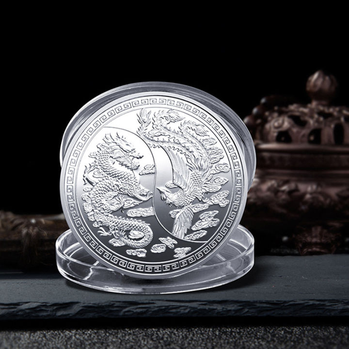 traditional-chinese-culture-dragon-and-phoenix-commemorative-coin-wedding-favors