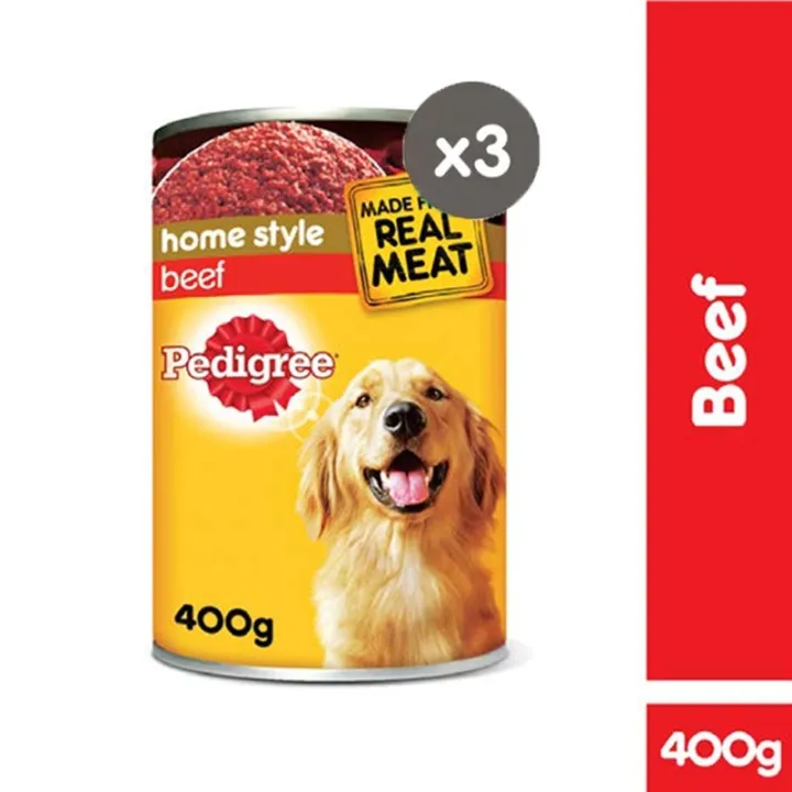 PEDIGREE Beef Wet Can Dog Food Set of 3 (400g) Lazada PH