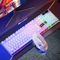 （Miss qis keycap） KeyboardMouse PCKeyboard RGB BacklitRubber Keycaps พร้อมเมาส์