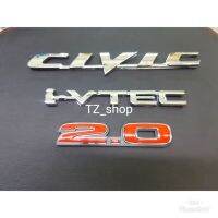 โลโก้ civic ivtec 2.0 สีแดง ยกชุด 3 ชิ้น