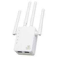 WiFi Booster 1200Mbps Dual Band 2.4GHz 5GHz WiFi สัญญาณอินเทอร์เน็ตเครื่องขยายเสียง Wireless Repeater สำหรับเราเตอร์ที่มีสี่เสาอากาศสองอินเทอร์เฟซ