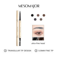 Eyebrow Pencil แปรงเขียนคิ้ว เขียนอายไลเนอร์  แบบบางพิเศษ แปรงคิ้ว ที่ปัดคิ้ว หวีคิ้วให้ดูเป็นธรรมชาต  -1 Pcs 5 Colors Random