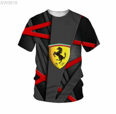 F1 Scuderia Ferrari2023 (สต็อกเพียงพอ) Signature 3D T-Shirt 28คุณภาพสูง size:S-5XL