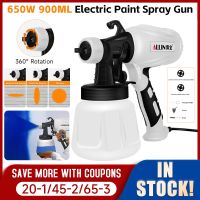 ♟❈ 650W Electric Paint Spray Gun with 2 Airbrush Nozzles 900ML Oil Sprayer Wall Paint Spraying Machine with Wagner