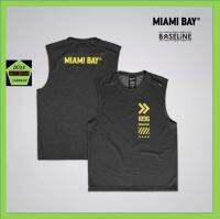 เสื้อแขนกุด ชาย Miami bay รุ่น Baseline สีทอปดำ