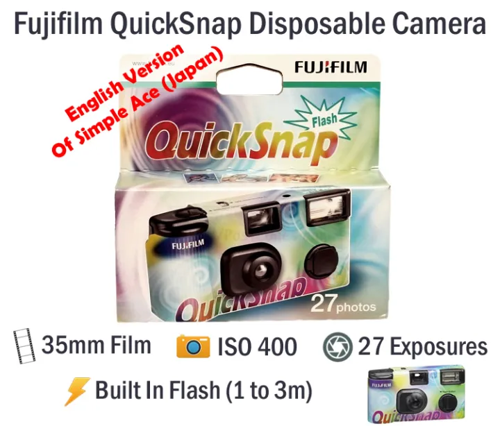Fujifilm Simple Ace / QuickSnap Disposable Film Camera [27 Exp