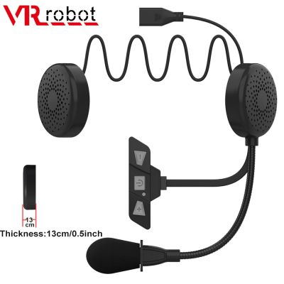 เครื่องเล่นเพลงสเตอริโอแฮนด์ฟรีไร้สายเครื่องเล่นเพลงสเตอริโอหูฟังลดเสียงรบกวนพร้อมไมโครโฟน VR หุ่นยนต์มอเตอร์ไซค์5.2หูฟังติดหมวกกันน็อค