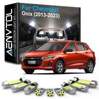 AENVTOL ไฟการส่งข้อมูลแบบติดต่อกันนำตกแต่งภายใน8ชิ้นสำหรับ Chevrolet Chevy Onix 2013-2019 2020 2021 2022 2023อุปกรณ์ตกแต่งรถยนต์โคมไฟการอ่านรูปทรงกลม