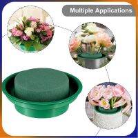 กล่องดนตรีอโรม่า✎1ถุง3/6ชิ้นดอกไม้โฟมด้วยชาม DIY หัตถกรรมการจัดดอกไม้ประดิษฐ์สีเขียวรอบเปียกโฟมสำหรับงานแต่งงาน Decors